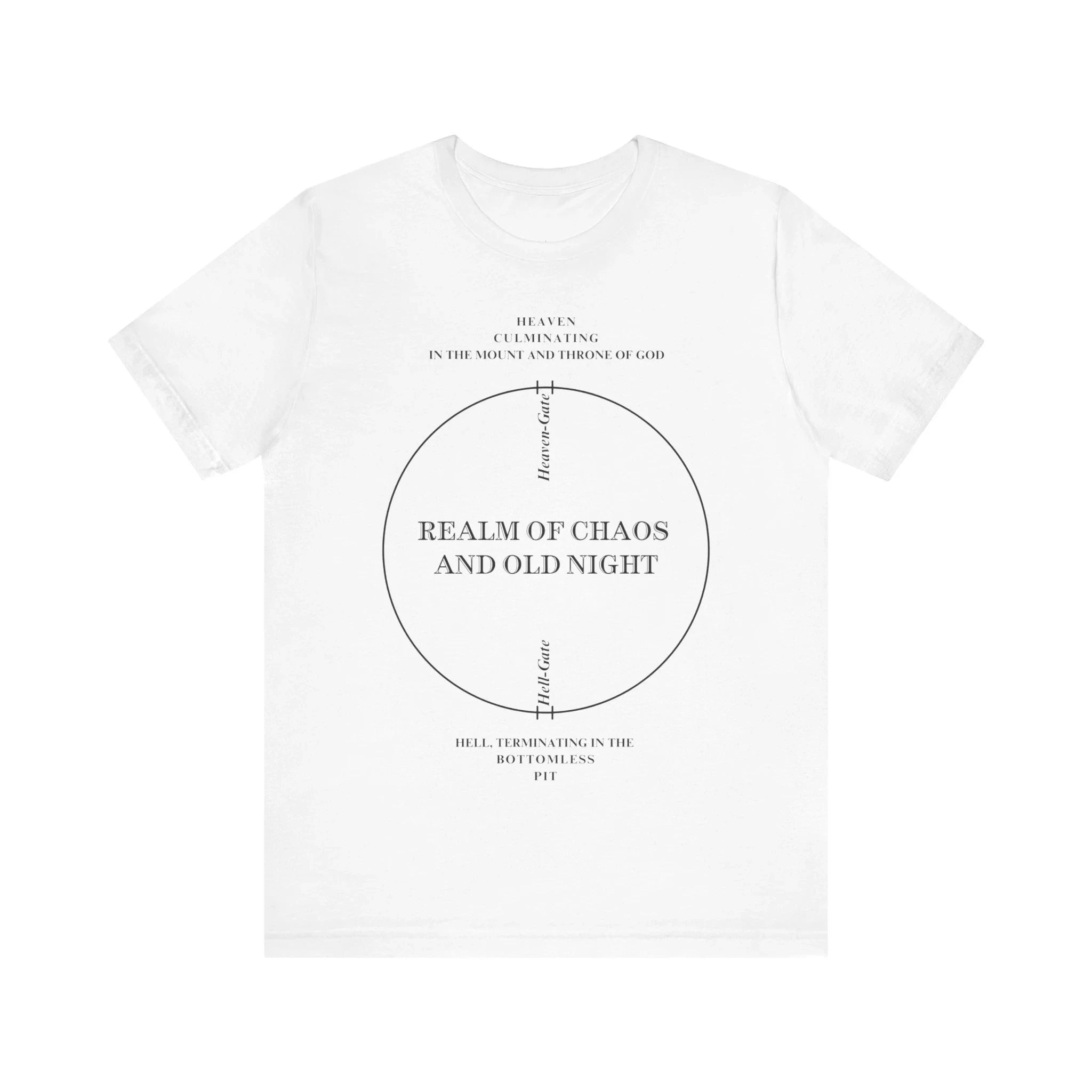 Realm of Chaos Paradise Lost Shirt John Milton T-shirt Astrology Heaven and Hell Gothic Fashion Unisex Short Sleeve T-shirt
