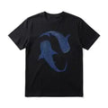 Ocean Whale Shark Men's Graphic TShirt, 100% Cotton Short Sleeve Soft Top, Nature Inspired Graphic Print Design, for Daily Wear, Outdoor, Vacation, Birthday Gift, Gift for Men, Women and Friends