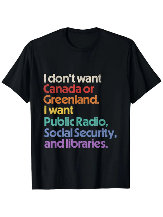 Plus Size, Public Broadcasting, Social Security, Library T-Shirts, Unisex Casual Round Neck Outdoor Short Sleeve T-Shirts for All Seasons, Christmas T-Shirts, Men'S T-Shirts, Gifts for Men, with Slight Elasticity