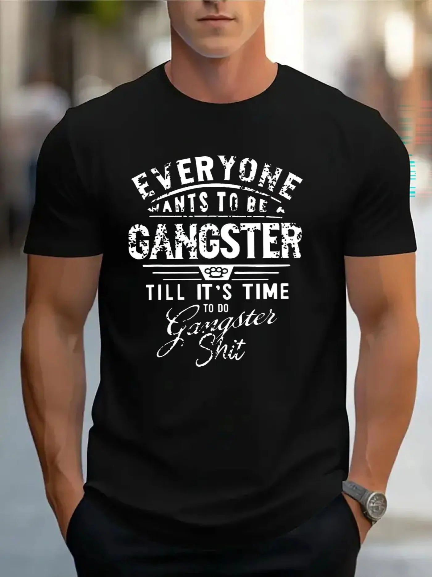 Mens TShirt Comfortable Crew Neck Casual Cotton ShortSleeves Soft Breathable Top Menswear Tshirt Summer Spring Streetwear Cotton Fabric Trendy Letter Print