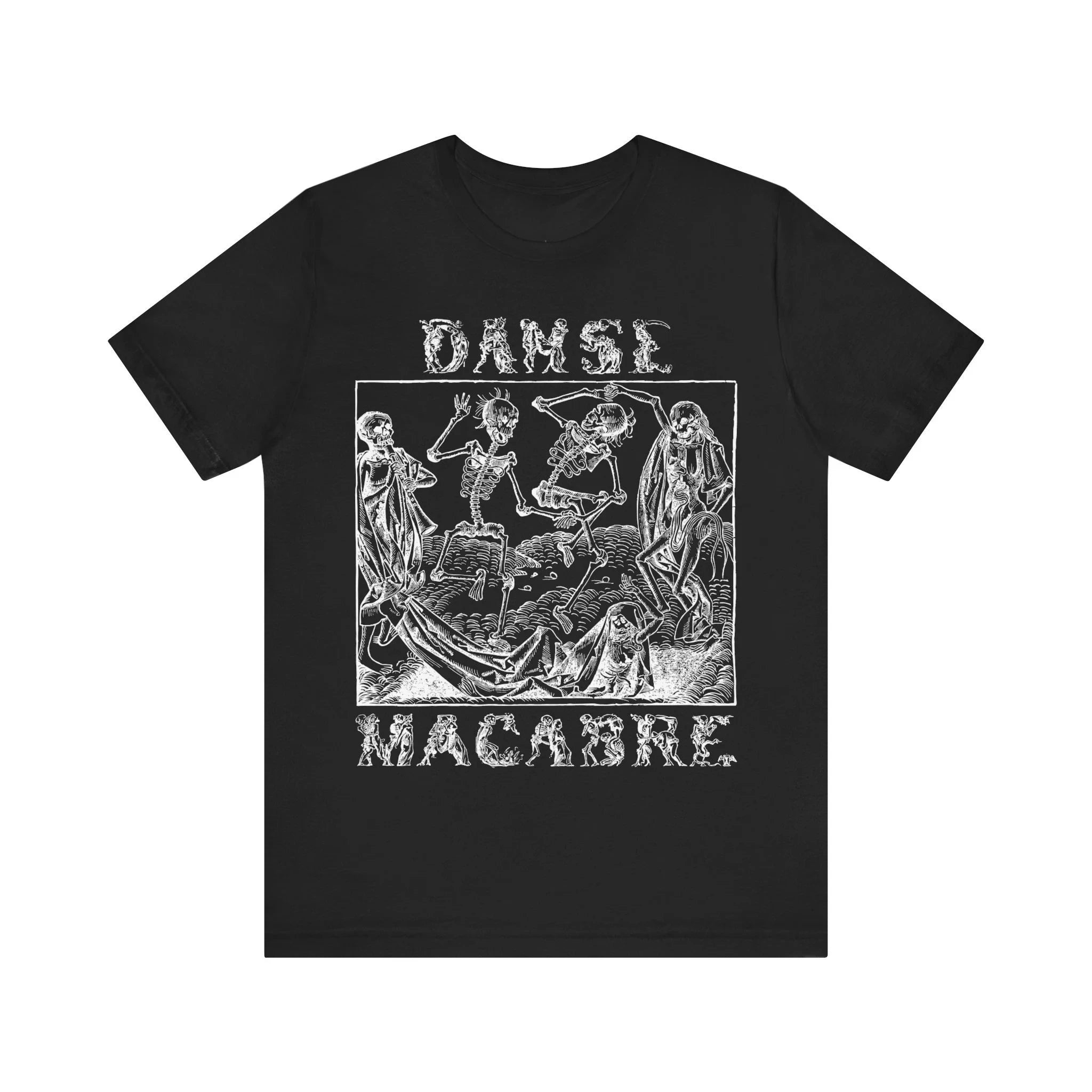 Dance of Terror Gothic Art Shirt Dance of Death T-shirt Goth T-shirt Mementos of Death Ghost Unisex Jersey Short-sleeved T-shirt