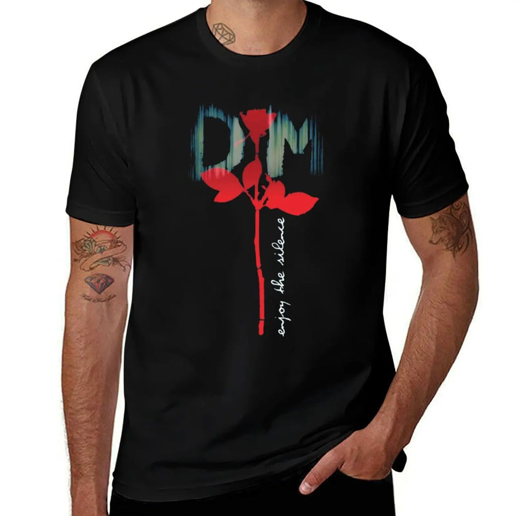 2025 JLVGL201 DM Depeche Mode Pattern Violators Enjoy Tranquility T-Shirt Stylish Clothing Clothing Men's T-Shirt High-Quality