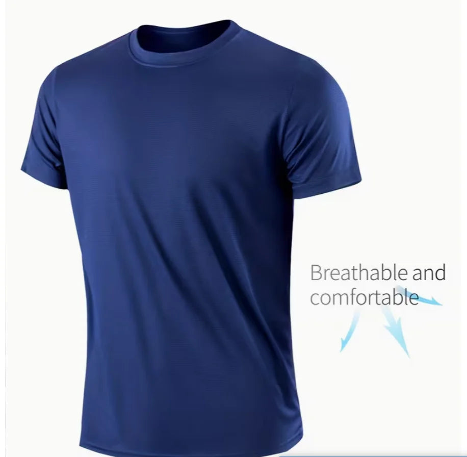 Men'S & Women'S Comfortable Solid Color Short Sleeve T-Shirt - Regular Fit Crew Neck, Breathable Summer Casual Top Casual Attire