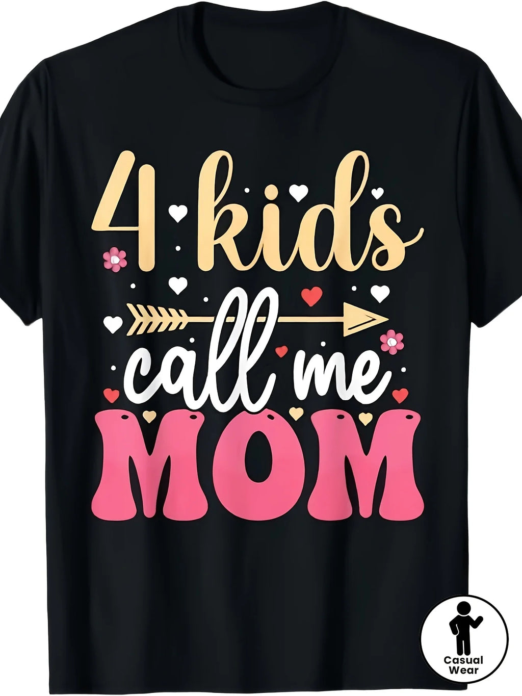 4 Call Me Mom T-Shirt, a Perfect Mother'S Day Present for Mom. This Casual Tee Is Ideal for Vacations, Parties, And Sports, Featuring a Unisex Design for The Summer of 2026 with Short Sleeves And a 220G Print