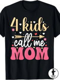 4 Call Me Mom T-Shirt, a Perfect Mother'S Day Present for Mom. This Casual Tee Is Ideal for Vacations, Parties, And Sports, Featuring a Unisex Design for The Summer of 2026 with Short Sleeves And a 220G Print