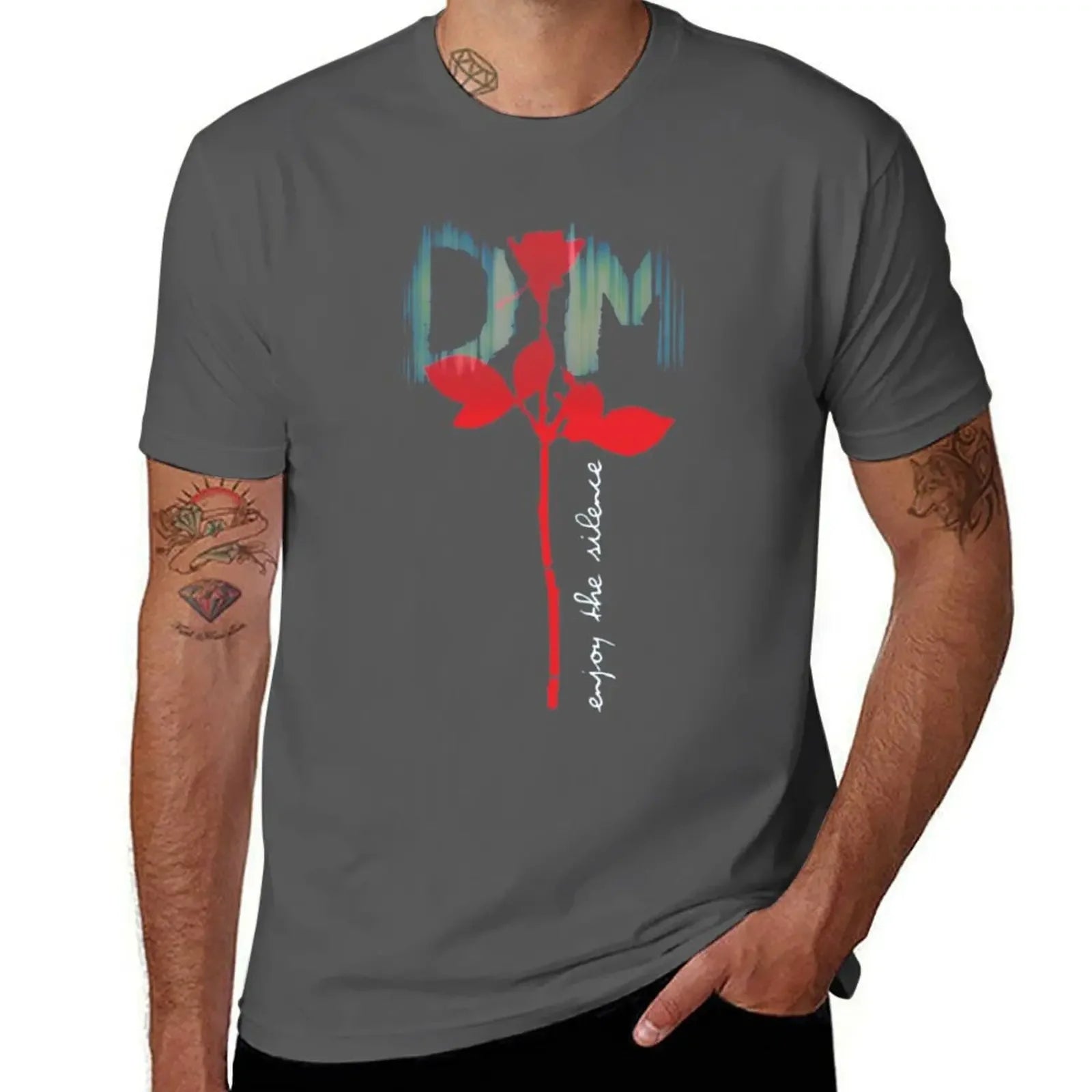 2025 JLVGL201 DM Depeche Mode Pattern Violators Enjoy Tranquility T-Shirt Stylish Clothing Clothing Men's T-Shirt High-Quality