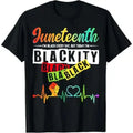 Juneteenth Blackity Heartbeat Black History African America T-Shirt