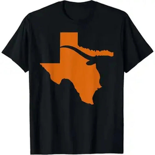Texas Map Graphic T-Shirt for Men & Women - Soft Pure Cotton Loose Fit Crew Neck Tee for Casual All Seasons Wear