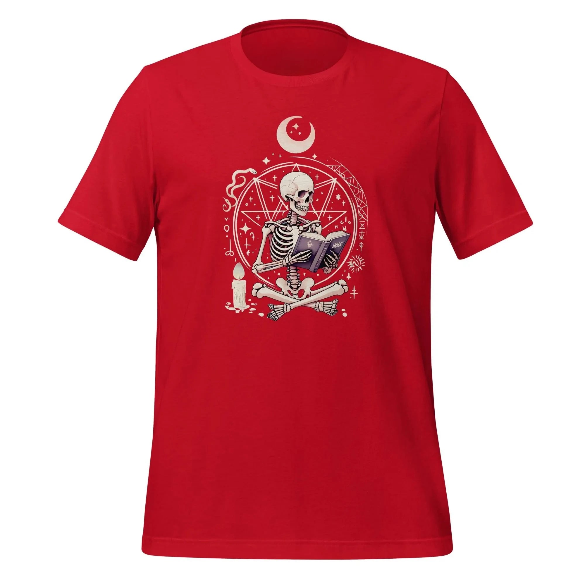 HOT SALE Mystery Witch's Circle Skeleton T-shirt Gothic Mystery Costume for Halloween and Alternative Fashion Edgy Fashion Style