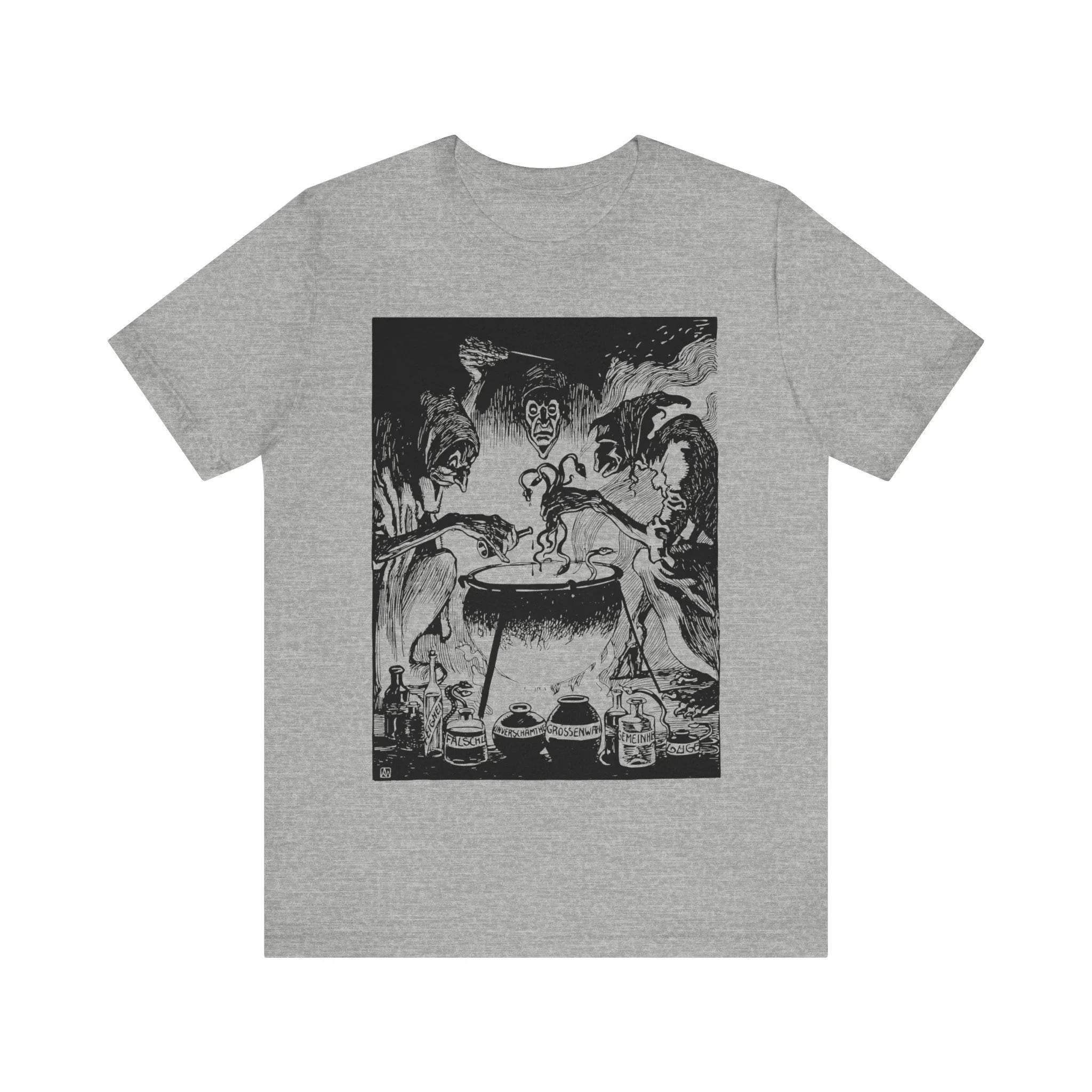 Witch Macbeth Witch Brew Retro Horror Shirt Witchcraft T-shirt Gothic T-shirt Mysterious Black Magic Unisex Short Sleeve T-shirt