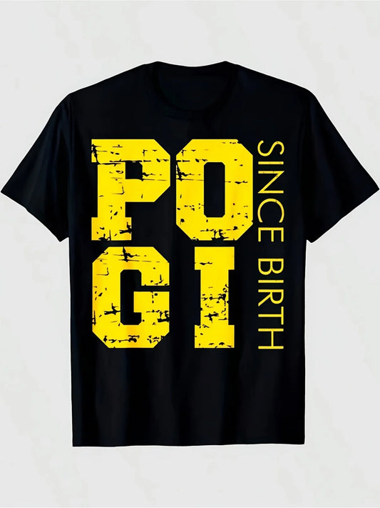 Philippines Pinoy Pogi Since Birth Funny Filipino Graphic T-Shirt | Vintage Distressed Print Unisex Loose Fit Tee for Men and Women, Soft Breathable Round Neck Casual Shirt with Filipino Pride Design, Machine Washable All-Season - Ideal Gift