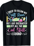Men'S Plus-Size T-Shirt, Scrapbook. I'M Trying to Clean My Craft Room. Scrapbook T-Shirt, Unisex Style, Summer Short-Sleeve Print T-Shirt for 2026, Plus Size