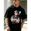 Loose Pirate Print T-Shirt - Relaxed fit, breathable fabric, a nautical casual shirt perfect for the office, themed parties, and outdoor activities