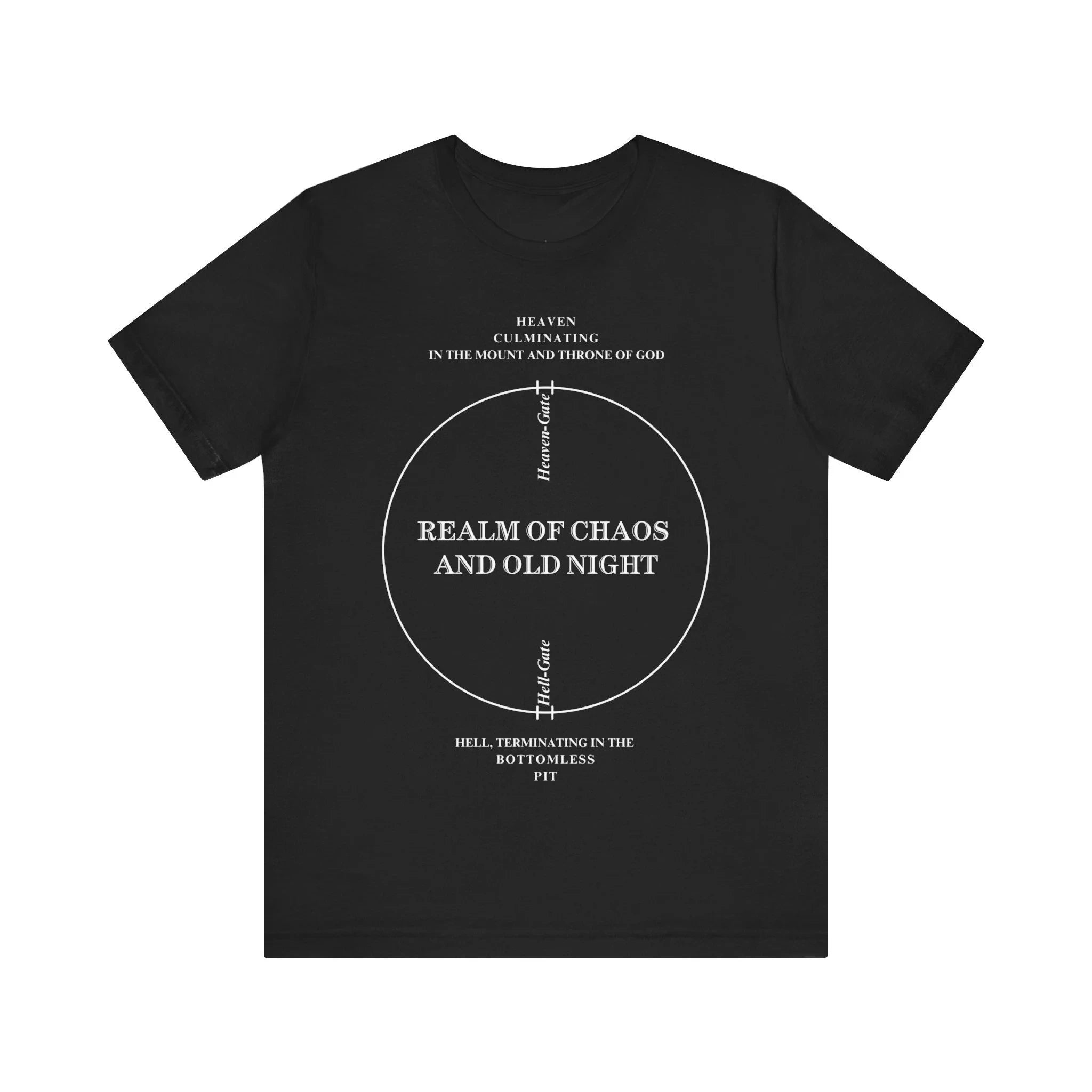 Realm of Chaos Paradise Lost Shirt John Milton T-shirt Astrology Heaven and Hell Gothic Fashion Unisex Short Sleeve T-shirt