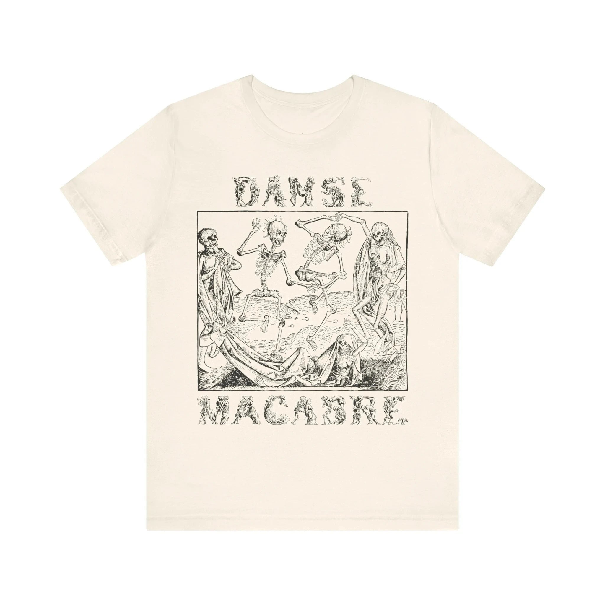 Dance of Terror Gothic Art Shirt Dance of Death T-shirt Goth T-shirt Mementos of Death Ghost Unisex Jersey Short-sleeved T-shirt