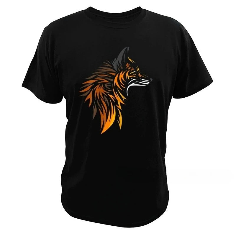 HOT SALE Fashion Tribal Fox Rabbit Cute Style Design T-shirt Graphic Digital Print Soft Comfortable Cotton Soft Camisetas