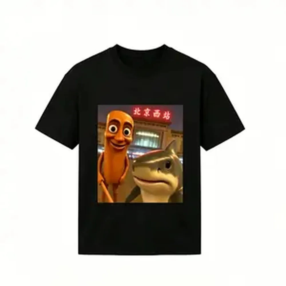 Funny Tung Tung Sahur Tralalero Tralala Selfie Graphic Tee | Plus Size Women's Brainrot Shirt