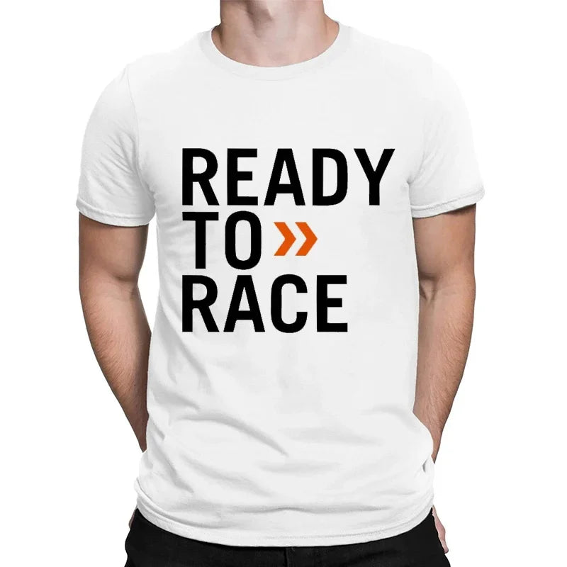 HOT SALE Ready To Race Summer T Shirt Novelty Tops Enduro Cross Motocross Bitumen Bike Life Tees Men Clothes Printed T-Shirt