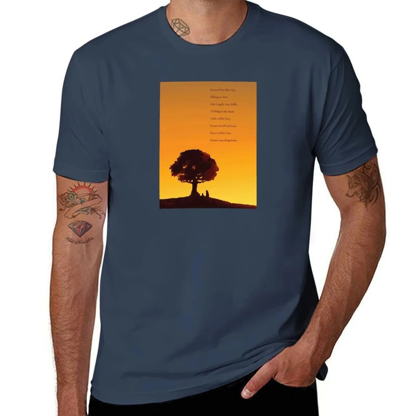 HOT SALEUncle Elo - Leaves From Vines Poster T-shirt T-shirt for Men Cotton Soft T-shirt for Men High Quality T-shirts Custom