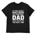 Men's Funny Graphic T-Shirt in 100% Soft Cotton, Casual 'Dad Told You' Quote Crew Neck Top, Short Sleeve Father's Day Gift