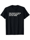 Men'S Black Trendy T-Shirt with a Fun Printed Slogan, Perfect for Parties, Dates, And Office Wear, Made from Heavyweight 200G Fabric, Featuring a Humorous Design, Plus Size