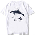 HOT SALE Casual Tee Beach Dive White Tee Vintage Tee Whale Shark Dissection Tee Female Hip Hop Aesthetic Comfortable Clothing