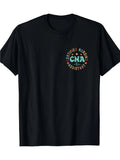 Certified Nurse Assistant Appreciation T-Shirt - Unisex Black Short Sleeve with CNA Graphic Design, 220G, Casual Fit for Nursing Professionals, Everyday Comfort Wear Round Neckline 100% Shi, Casual Short Sleeve Tee Soft