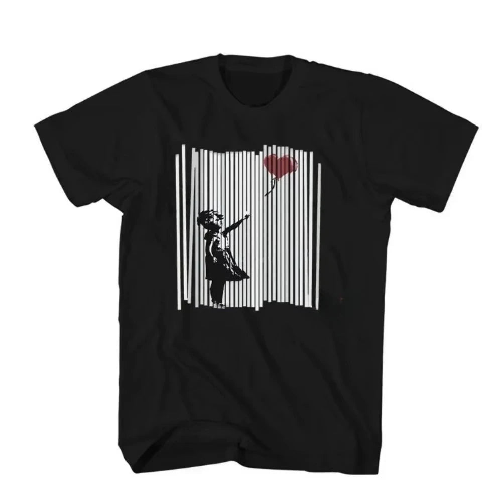 HOT SALE Fashion Banksy Girl Blowing Brains Out Red Butterflies Street Men Women T Shirt Top Cool Casual Pride Tee Streetwear