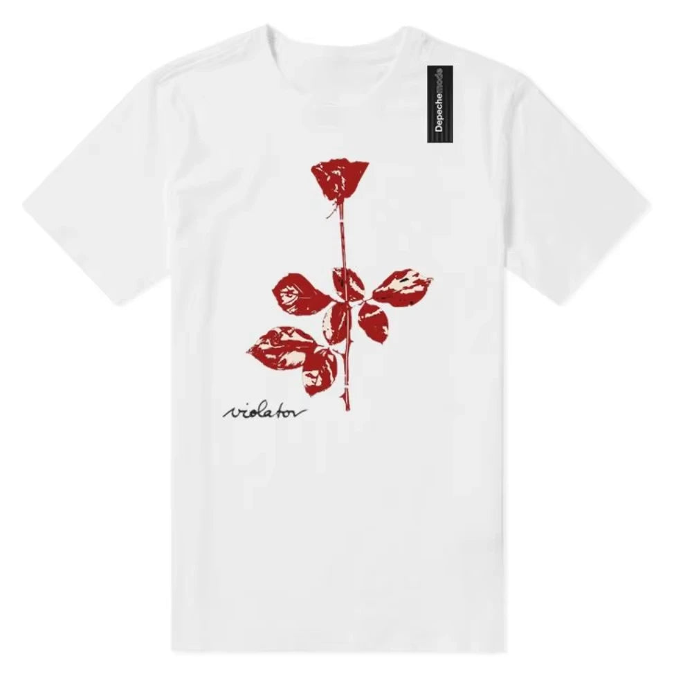 2025 HOT SALE Depeche Mode Rock Short Sleeve Rose Men's T-shirts Punk American Hip Hop Cotton T-shirts High Quality T-shirts