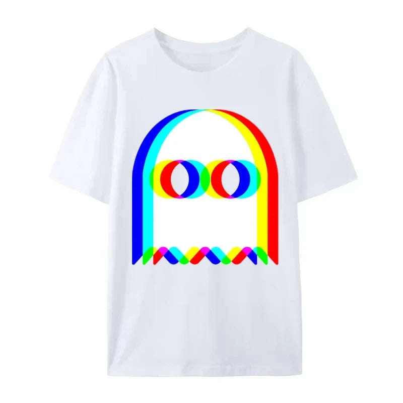 HOT SALE Halloween Cool Funny Ghost Psychedelic VaporwaveTechno Wild EDM Music New T-shirt Ladies Top Short Sleeve T-shirt