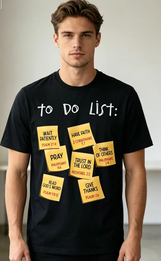 Plus Size Men'S Christian Bible Verse T-Shirt Round Neck, Loose Fit Casual Quotes Black Faith Apparel Suitable Church Everyday