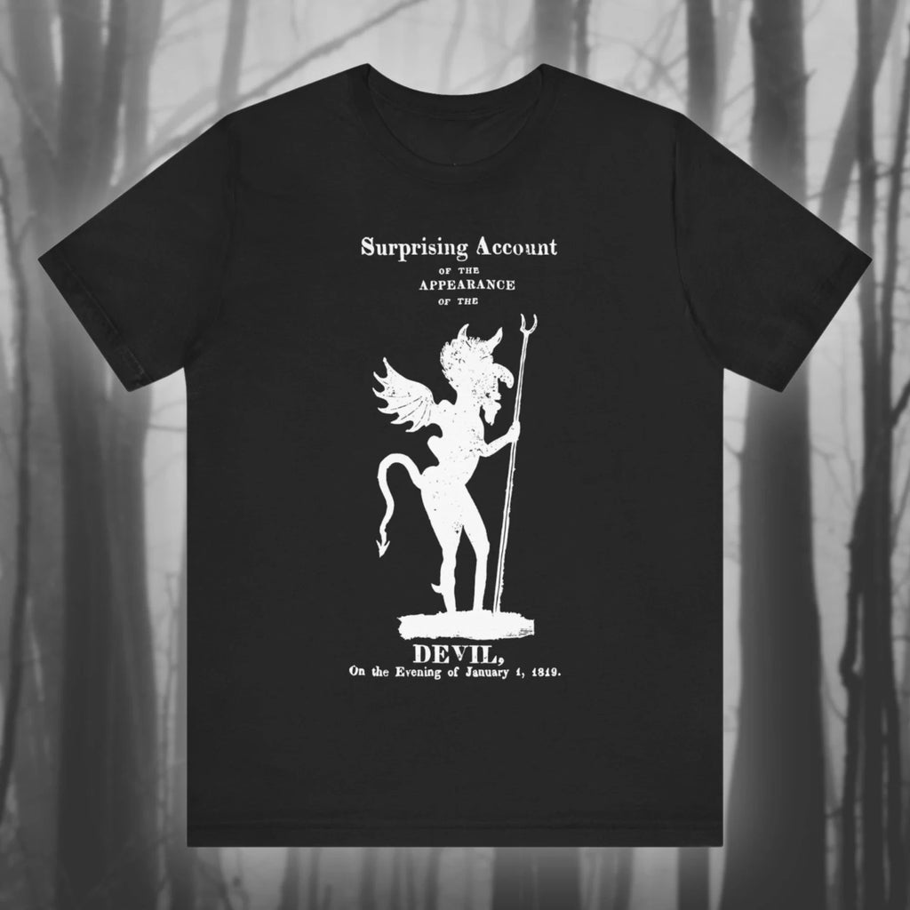 Appearance of The Devil Vintage Woodcut T-shirt Satan Shirt Witchcraft Tshirt, Occult Black Magic Unisex Jersey Short Sleeve Tee