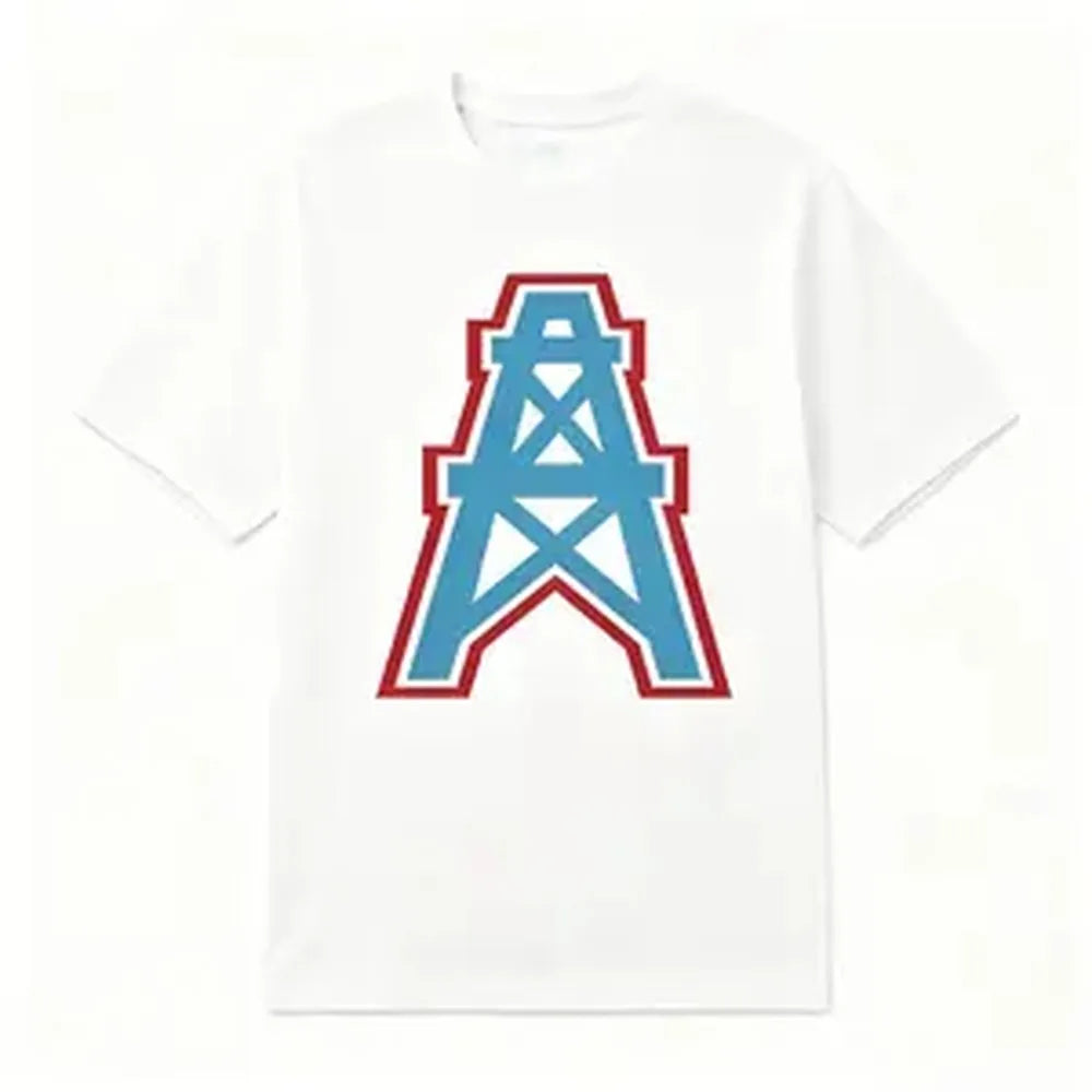 Heavy Houston Oilers Cotton T-shirt Print Casual 100 percent Streetwear Graphic