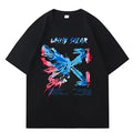 Men Women Graffiti Arrow Print T Shirt Casual Streetwear Crew Neck Short Sleeve Tee Oversized Cotton Blend Top for Daily Wear