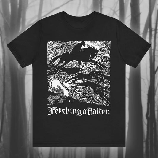 Fetching A Halter Willy Pogany Art Vintage Shirt Creepy Gothic T-shirt Witchcraft Tshirt Witchy Goth Fashion Unisex Short Sleeve