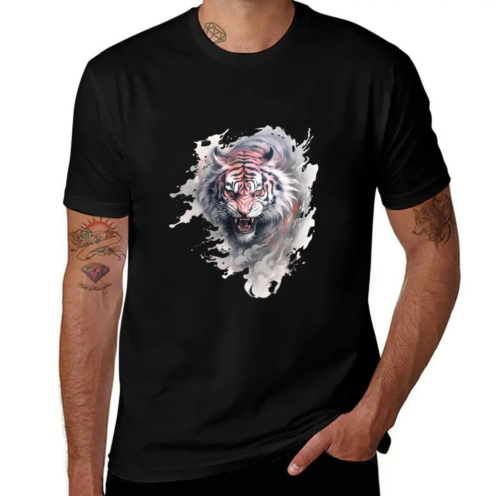 HOT SALE Tiger Cloud T-Shirt T Shirts for Man Graphic Tees Man T Shirt T-Shirt Soft and Comfortable High Quality T-shirts Custom