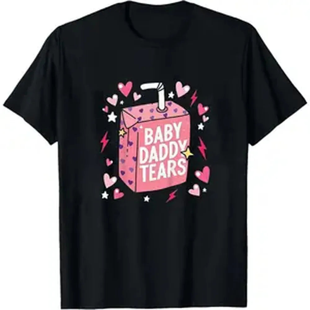 Baby Daddy Tears Love Heart Dad Is My Valentine T-Shirtstreetwear, shop deals, summer outfits, guys gifts, summer clothes, gifts for him, graphic tee, men's shirts, t shirt, cl