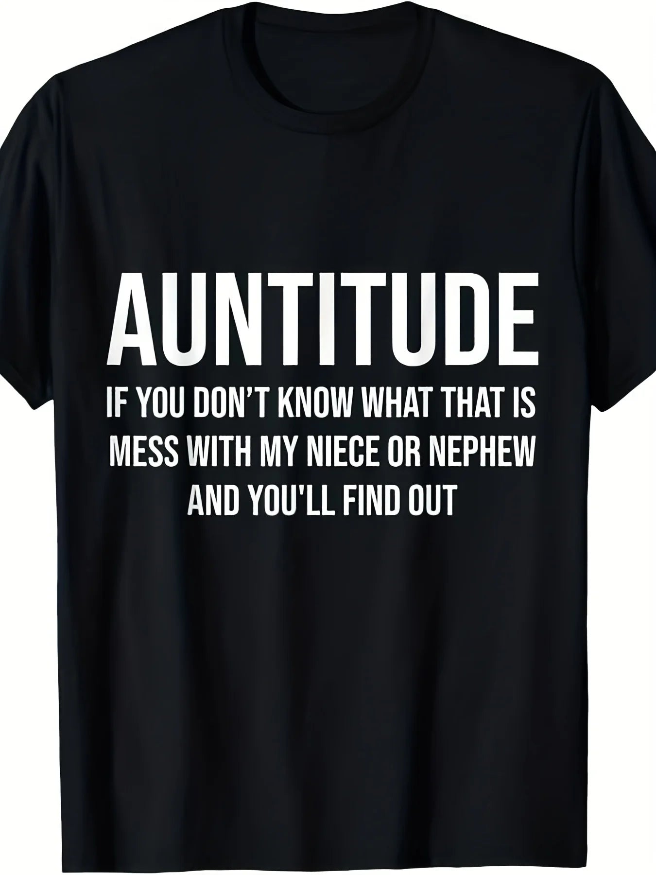 Auntie Style "Don'T Mess with My Niece, Don'T You Understand?" T-Shirt- Fun Family Slogan, Retro Unisex Style, Short Sleeve Shirt with Auntie Pattern, Plus Size