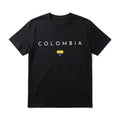 Colombia Flag Heart Men's Graphic TShirt, 100% Cotton Short Sleeve Soft Top, Minimalist Bold Typography Design, for Daily Wear, Streetwear, Casual Gift, Gift for Men, Women and Friends