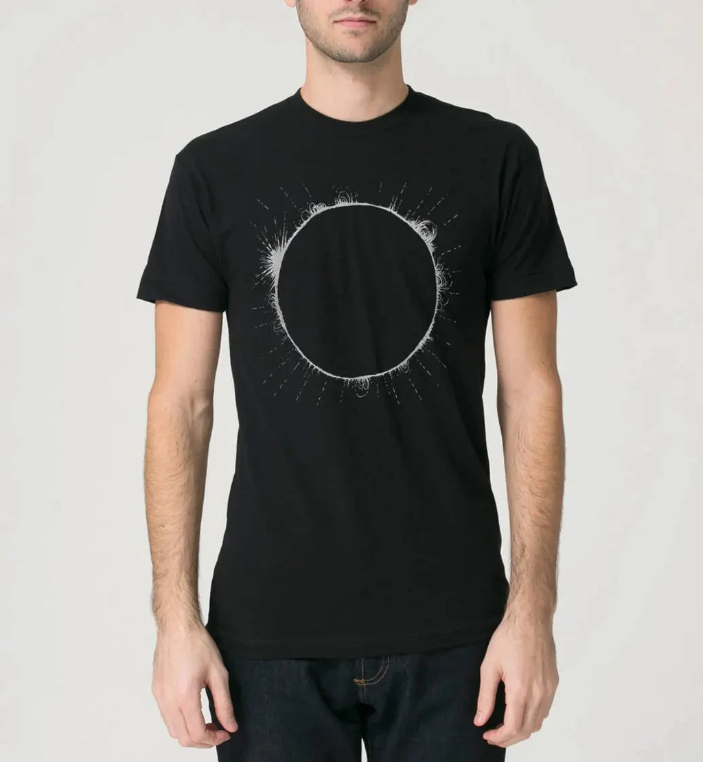HOT SALE Total Solar Eclipse T-shirt Design of The Sun and Moon Gift for Astronomy Lovers Celestial Clothing Unisex Tops