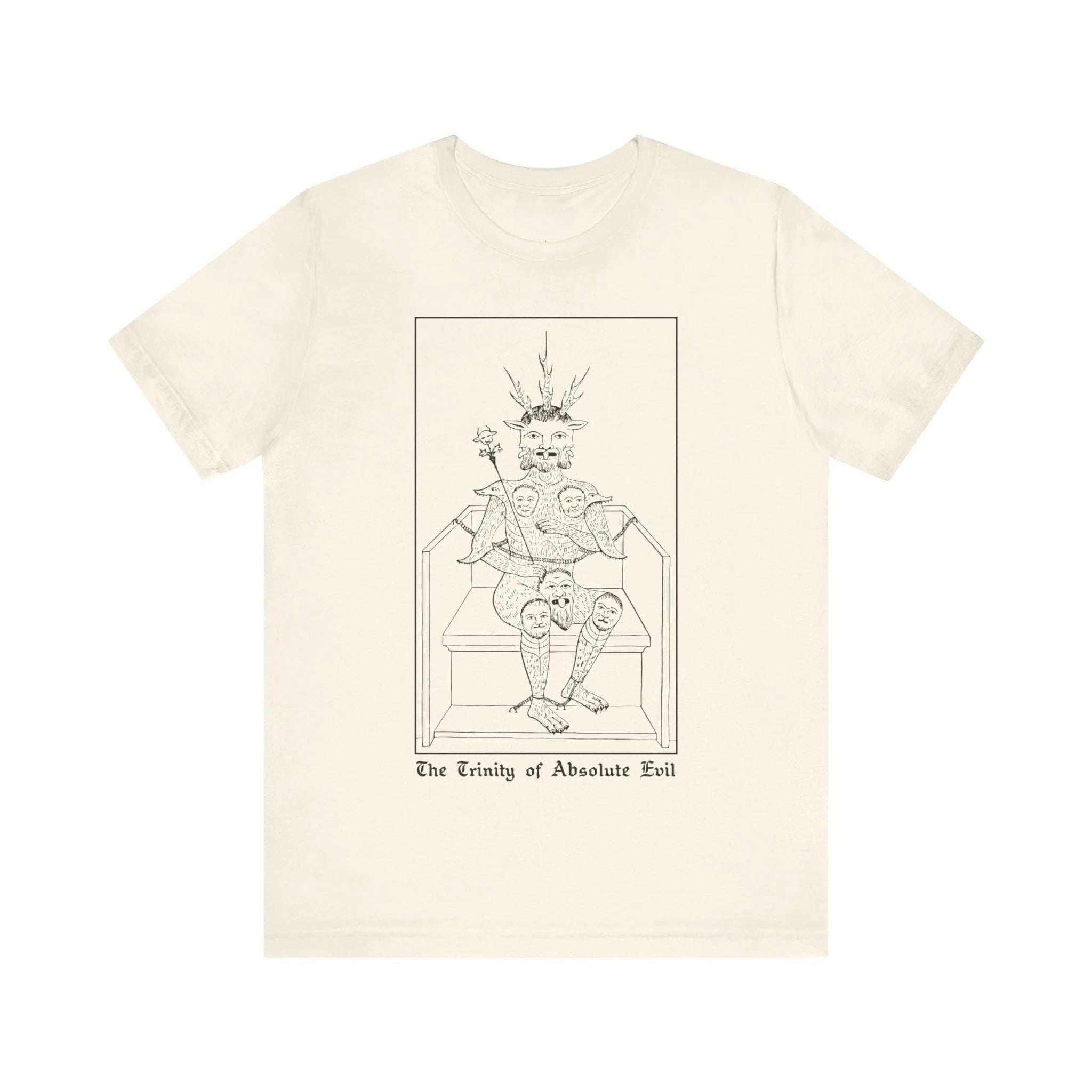 HOT SALE Trinity Absolute Evil Lucifer Shirt Retro Art Satan T-shirt Demon T-shirt Gothic Unisex Jersey Short Sleeve T-shirt