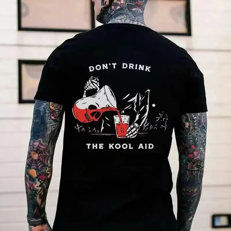 HOT SALE Goth Punk Style Skull Design Man T Shirt Street Rock Hip Hop Street Wear Grunge Rock Heavy Metal Rock Tee Ropa Hombre