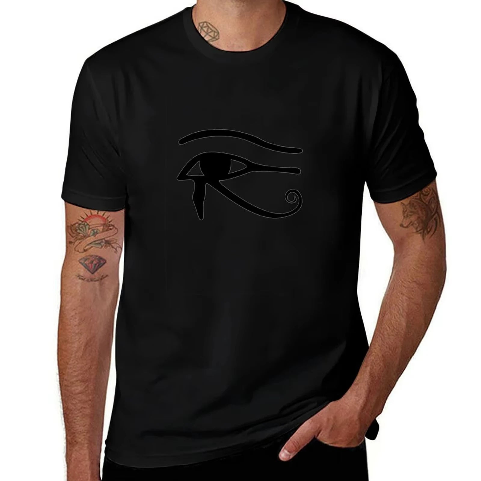 HOT SALE Eye of Horus 2 T-Shirt Man T Shirt Cotton Man T Shirts Men T-Shirt Graphic Vintage T-Shirt High Quality T-shirts Custom