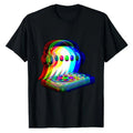 HOT SALE House Music Ghost Dj Optical Illusion EDM Halloween Rave Dj T-shirt Humor Funny Rock Graphics Outfit Short Sleeve Top