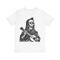 Skeleton Plays Guitar Posada Shirt Day of The Dead T-shirt Mexican Art T-shirt Spanish Folk Art Creepy Unisex Short-sleeved Tee
