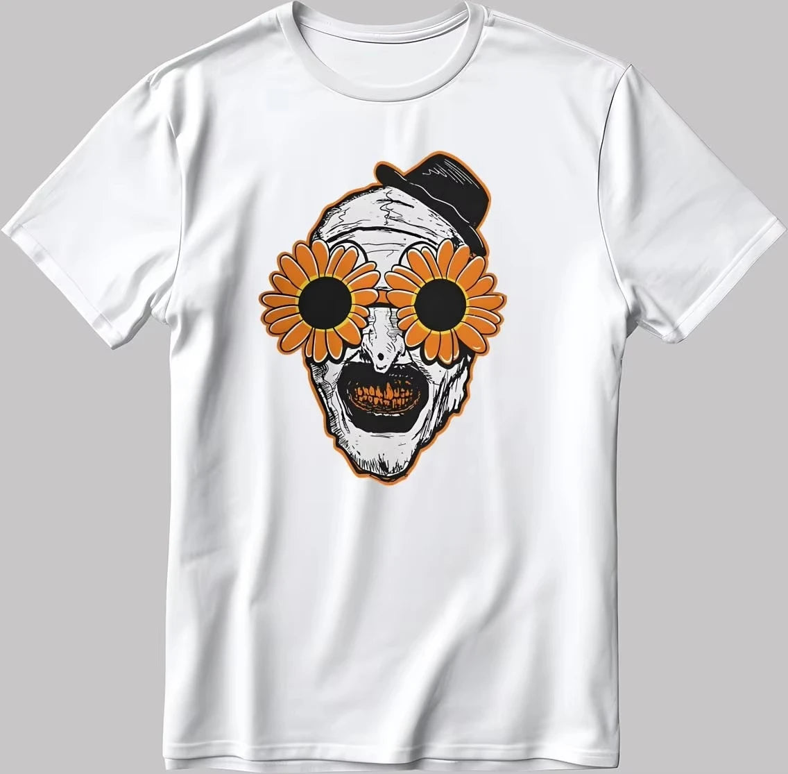 HOT SALE Halloween Horror Night Men's T-shirt Horror Graphic Printed Cotton T-shirt Horror Halloween O Collar Short Sleeve Tee