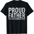 Men's Casual Cotton Round Neck T-Shirt - Funny "Proud Father of A Few Dumbass Kids" Graphic Short-Sleeve Top, Soft Seamless Fabric Sports Tee for Father's Day, Summer