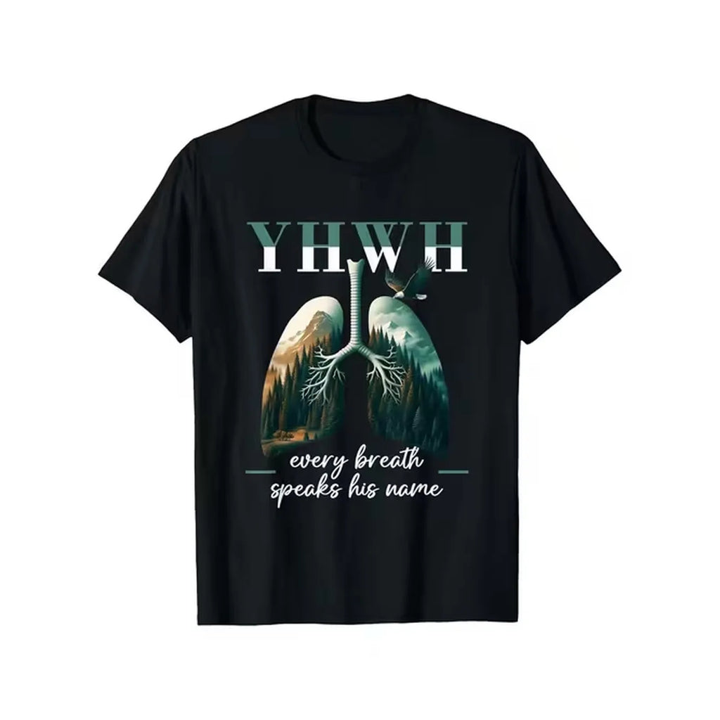 item picture mens cotton name t shirt inspirational breath speaks his name design with lungs graphic black casual short sleeve tee for able clothing inspirational print stretchable fabric