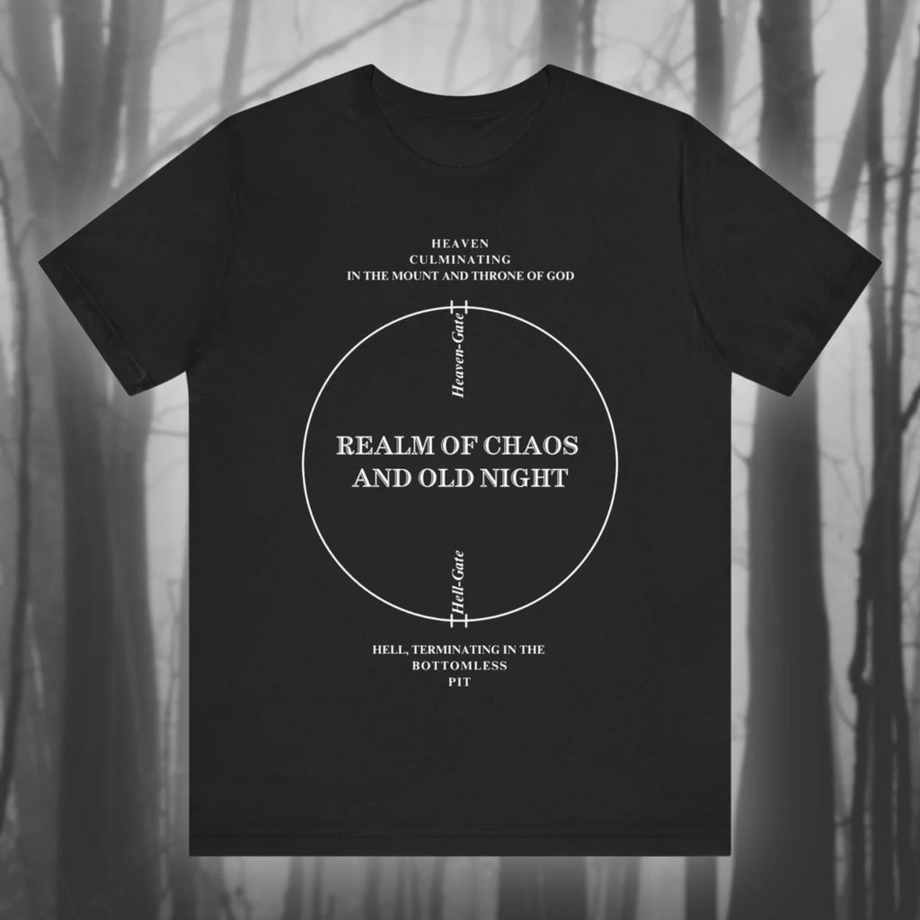 Realm of Chaos Paradise Lost Shirt John Milton T-shirt Astrology Heaven and Hell Gothic Fashion Unisex Short Sleeve T-shirt