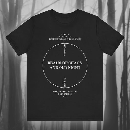 Realm of Chaos Paradise Lost Shirt John Milton T-shirt Astrology Heaven and Hell Gothic Fashion Unisex Short Sleeve T-shirt